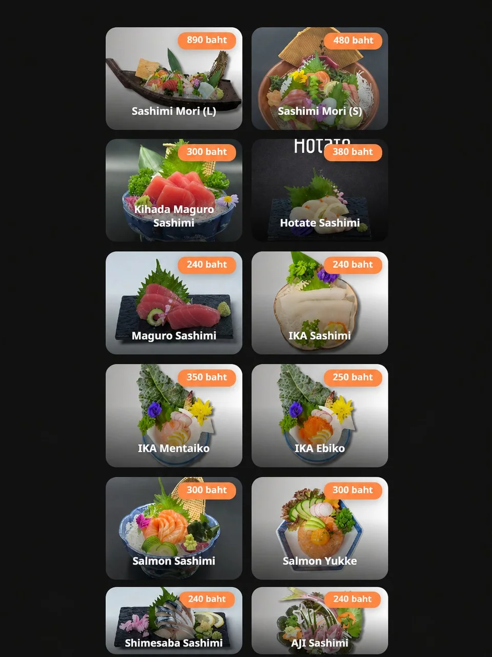 Hatsuse Japanese Restaurant Rayong รูปเมนู